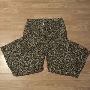 American Eagle Outfitters Leopard Print Low Rise Pants